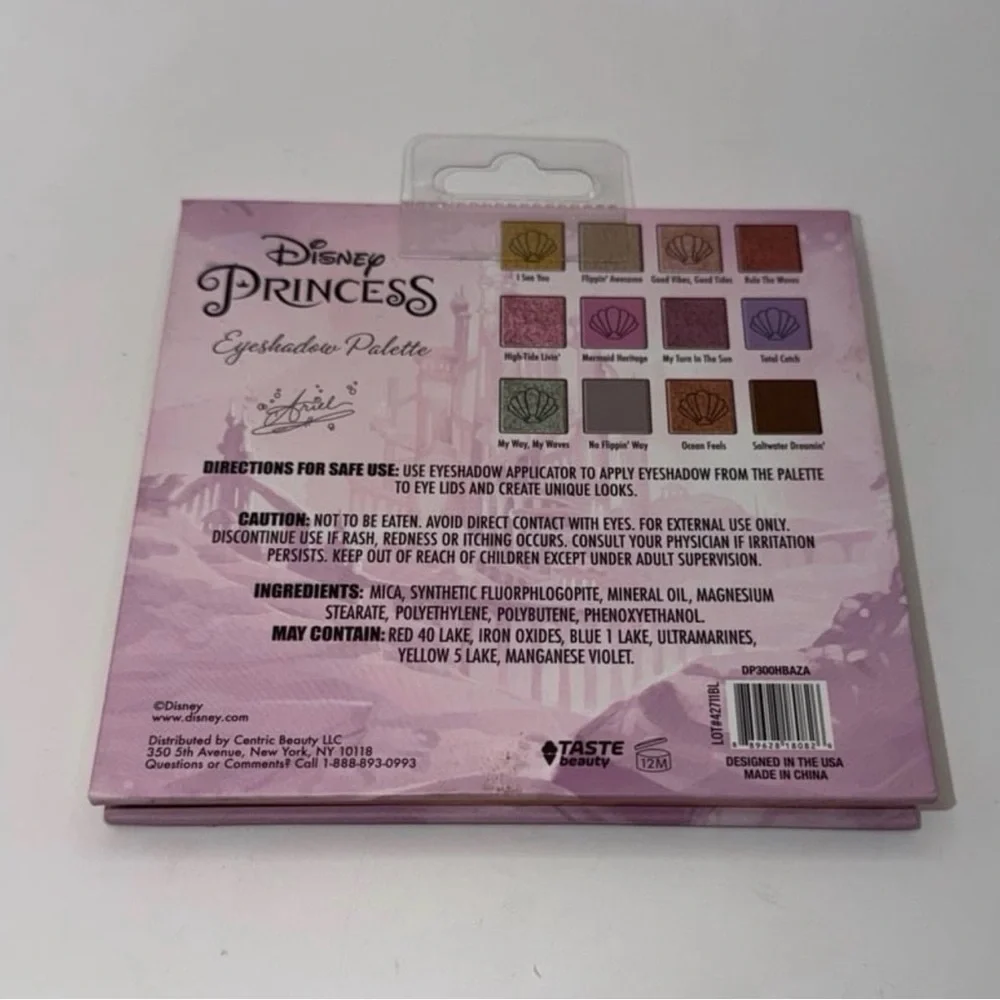 NEW Taste of Beauty Disney Princess Ariel Eyeshadow Palette